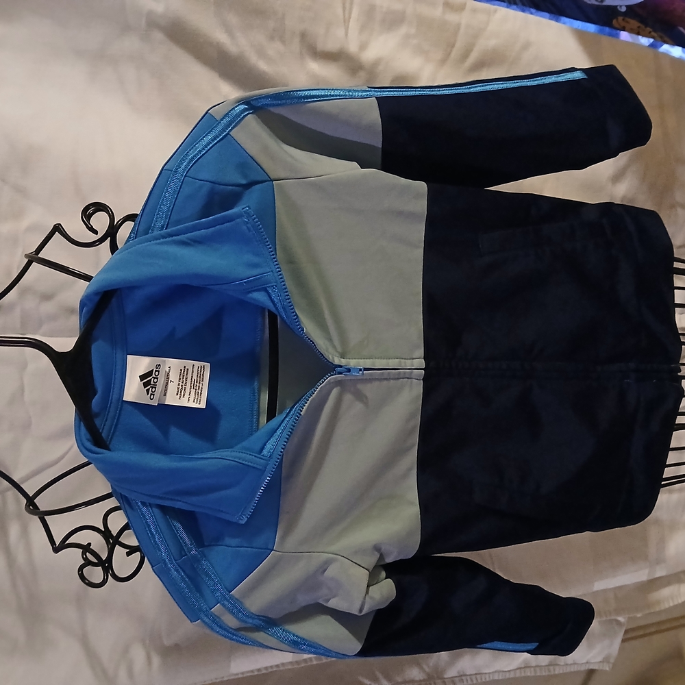 Adidas Blue and Gray Track Jacket